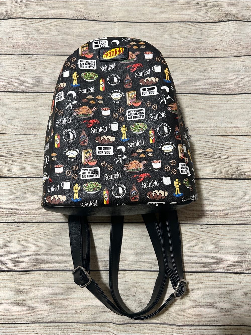 Funko Seinfeld Patterned Black Mini Backpack